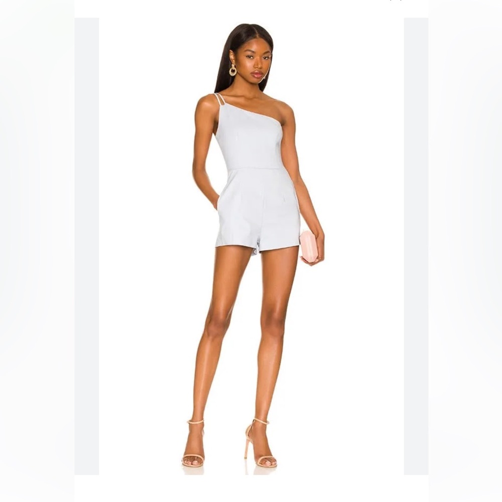 Superdown Ramona Double Strap Romper Size Small Dusty Blue